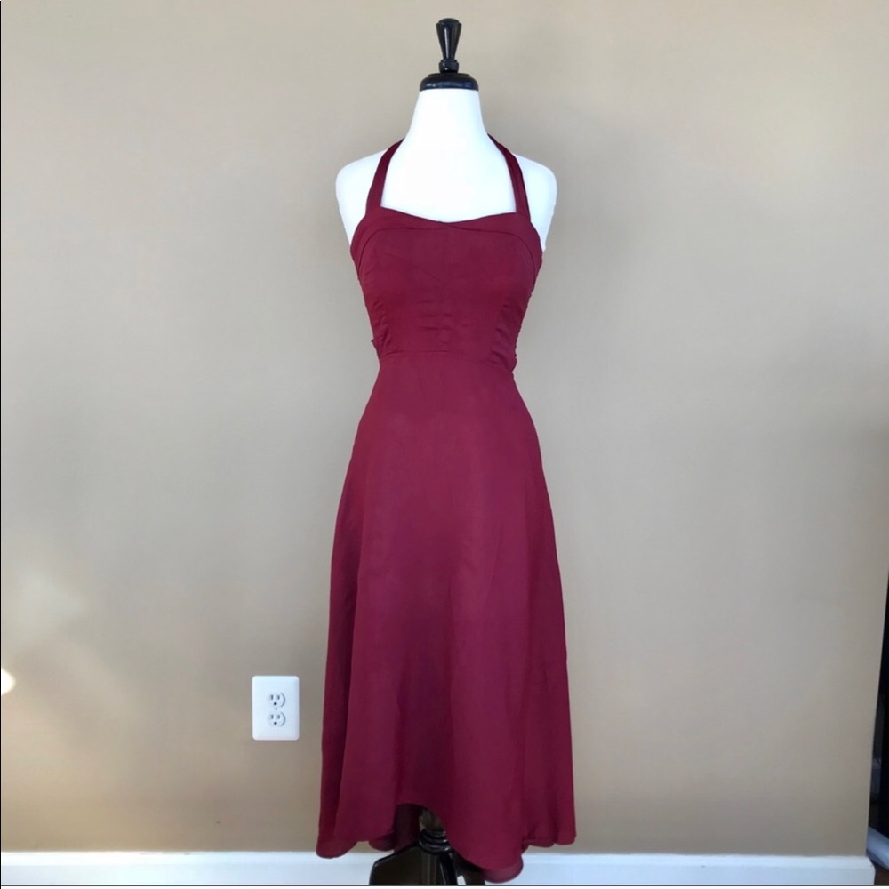 Reformation Halter High Low Dress